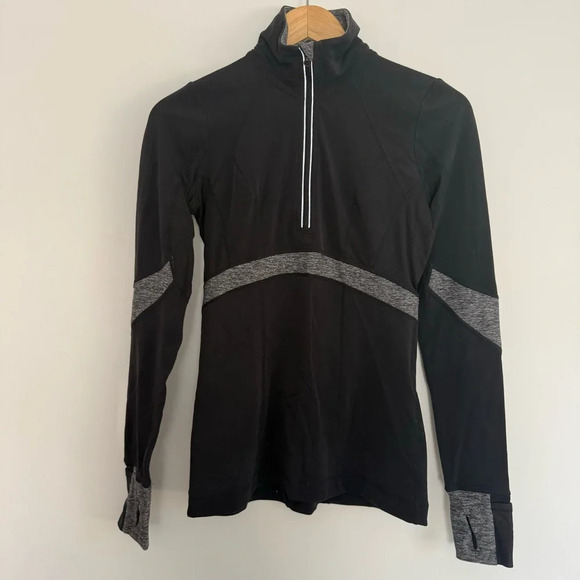Lululemon Run: Distance Pullover Black/ Heathered Black Size: 4 - Picture 2 of 8